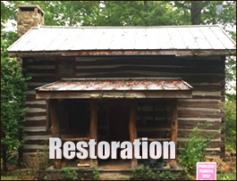 Historic Log Cabin Restoration  Saluda, Virginia